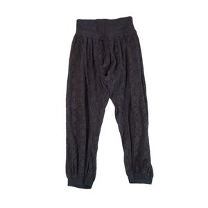 Free People Women's Black Lace Harem Lounge Jogger Pants‎ XS